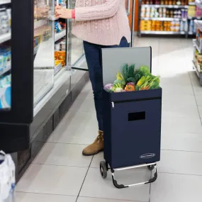 2-in-1 Portable Shopping Cart with Removable Bag and Cozy Handle