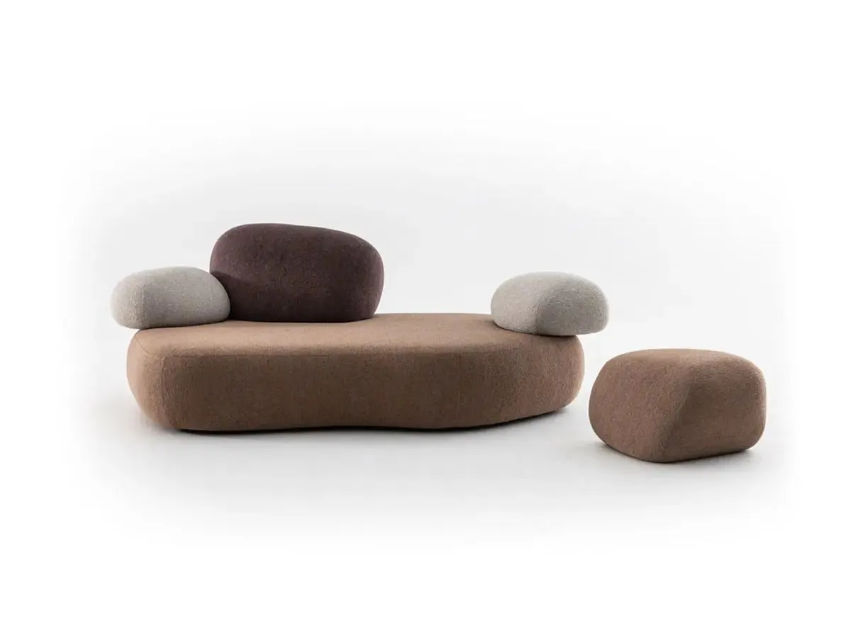 2024 Modern Designer Luxury Pebble Biophilic Design Sofa Set