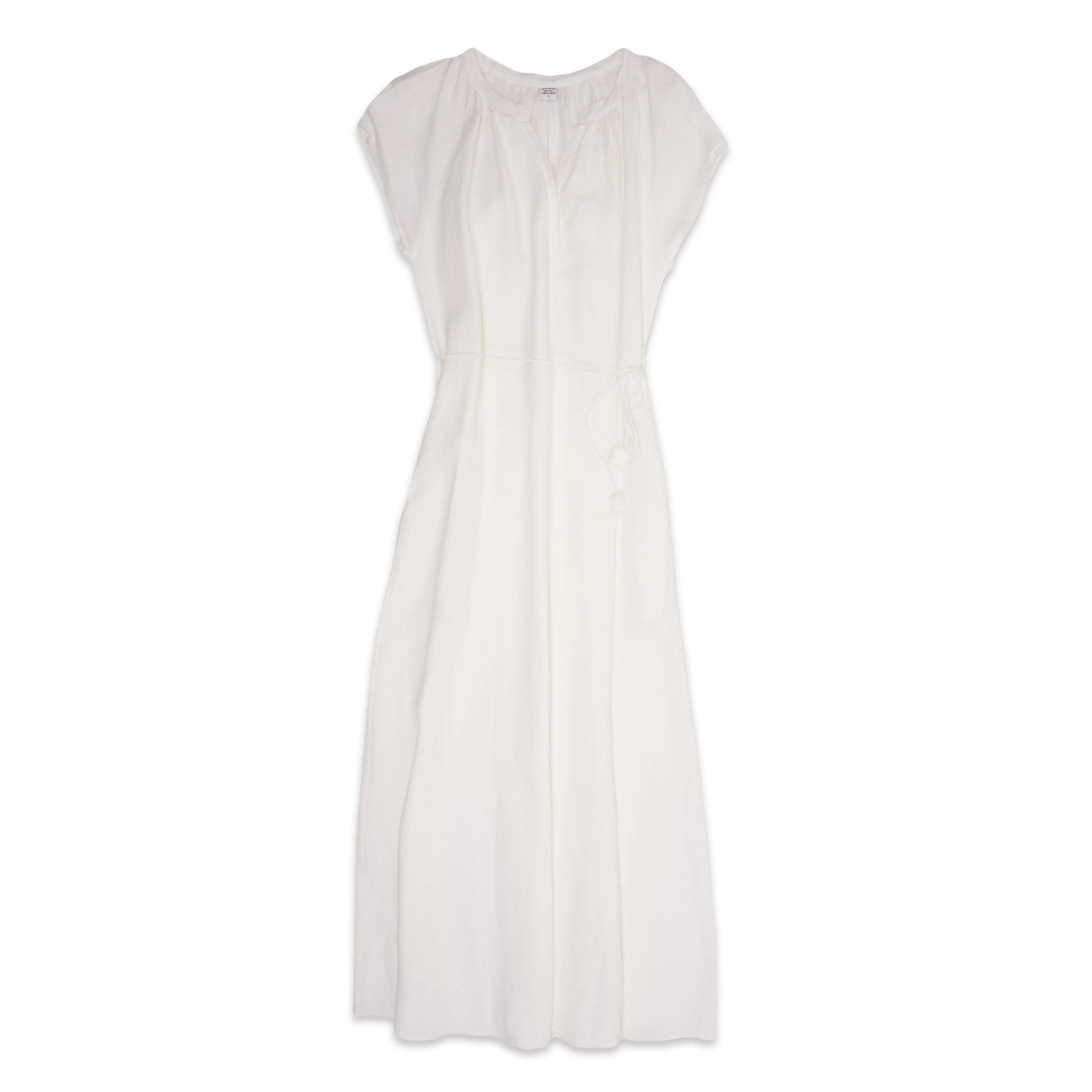 ADELE LONG DRESS - Linen | Off White