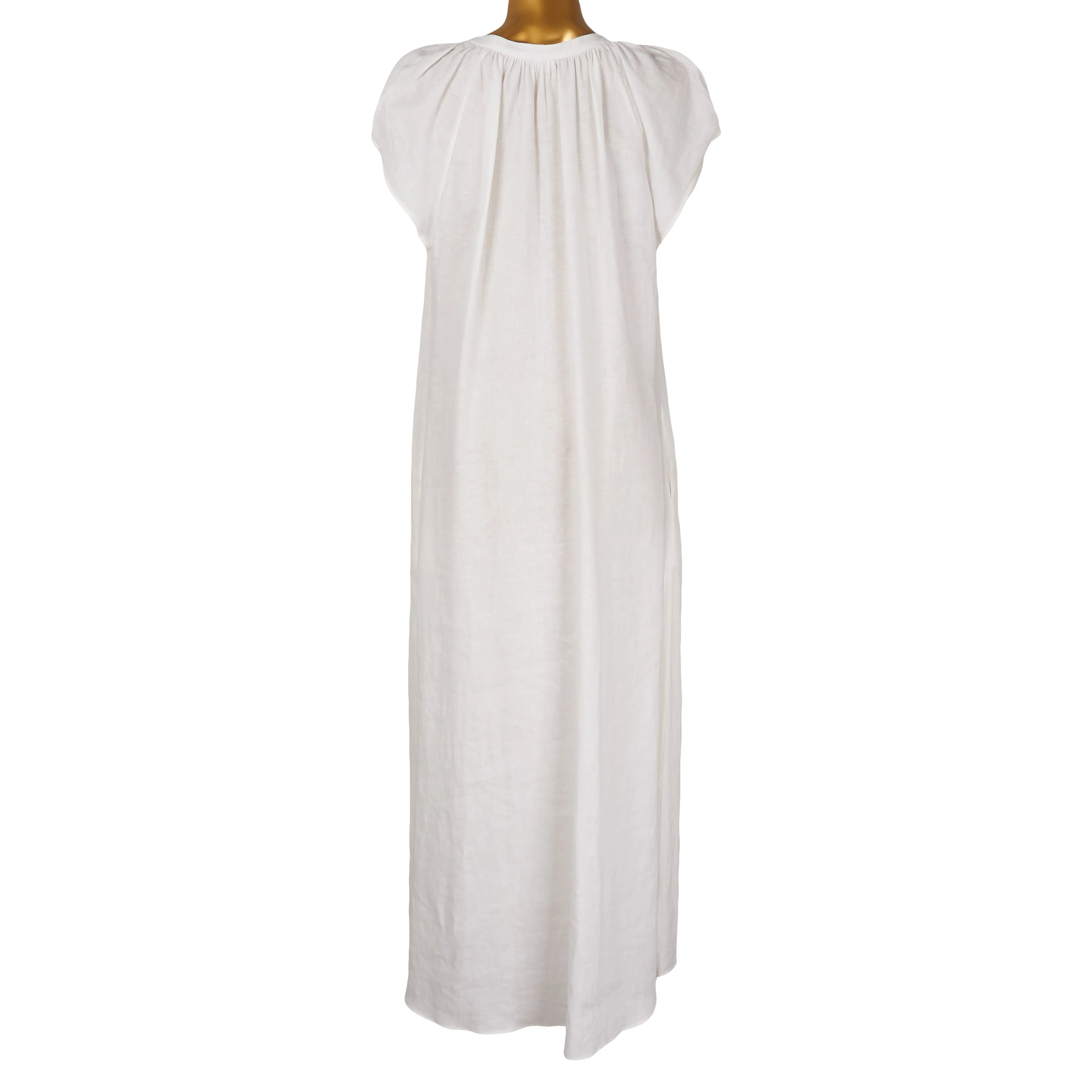 ADELE LONG DRESS - Linen | Off White