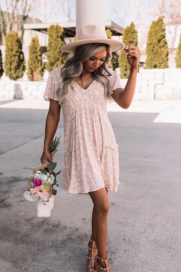 All Of My Love Babydoll Dress In Champagne