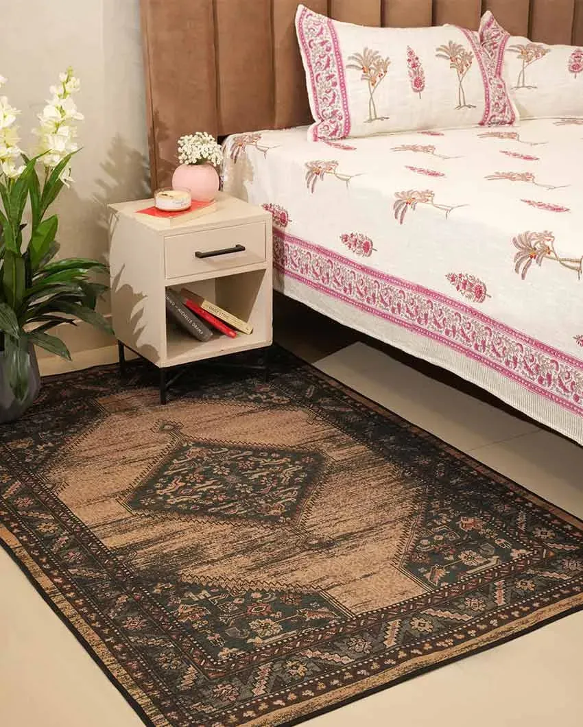 Arabic Design Rubber Back Carpet | 6 X 4 ft