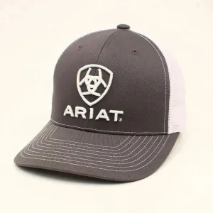 Ariat Grey/White-Trucker Hat