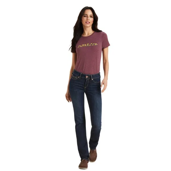 Ariat Womens R.E.A.L. Perfect Rise Straight Leg Greta Jeans