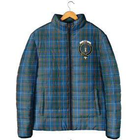 Bain Tartan Padded Jacket with Family Crest