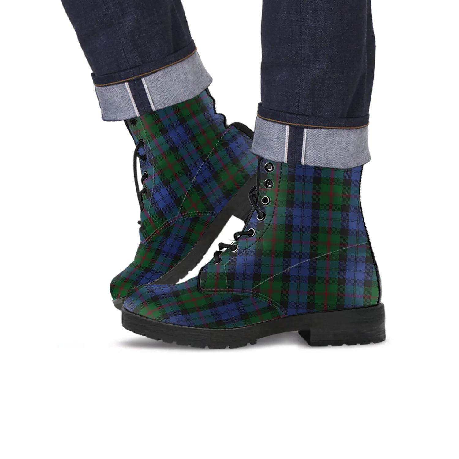 Baird Tartan Leather Boots