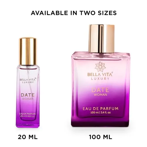 Bella Vita Luxury Skai Aquatic & Date Women Perfume Combo with Bergamot, Pink Pepper|Fruity Long Lasting EDC, EDP Fragrance Scent Pack of 2, 20 Ml Each