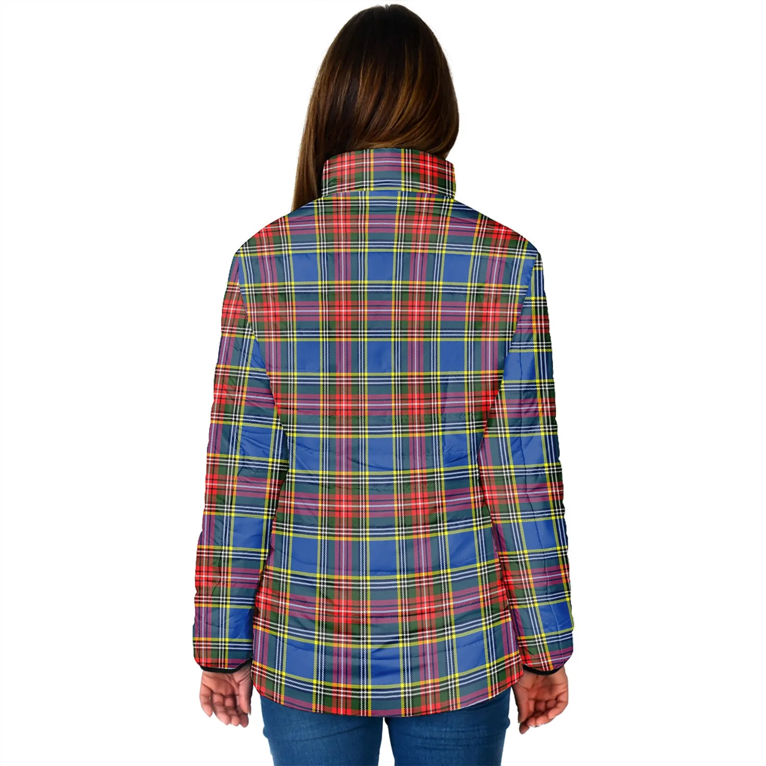 Bethune Tartan Padded Jacket with Family Crest