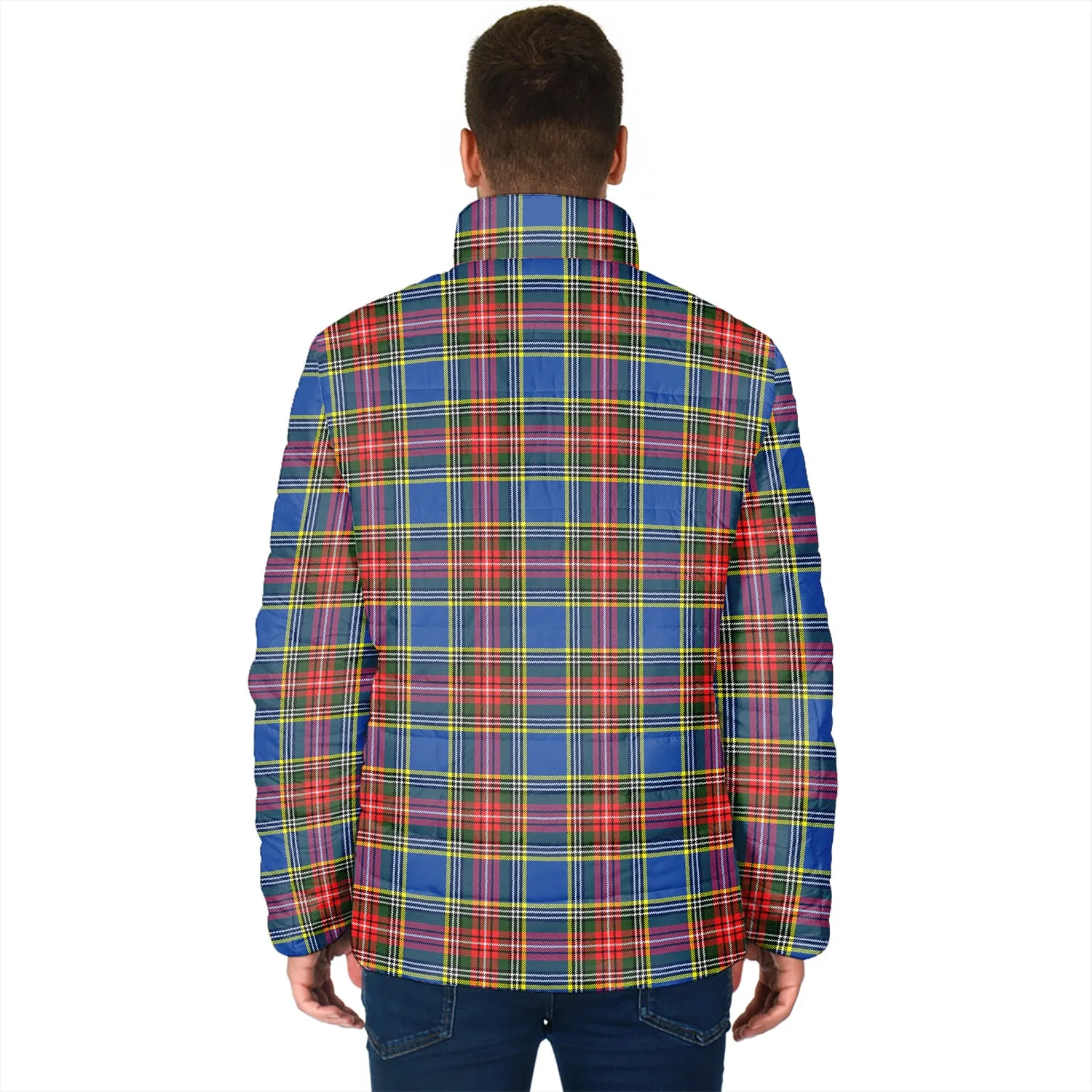 Bethune Tartan Padded Jacket with Family Crest