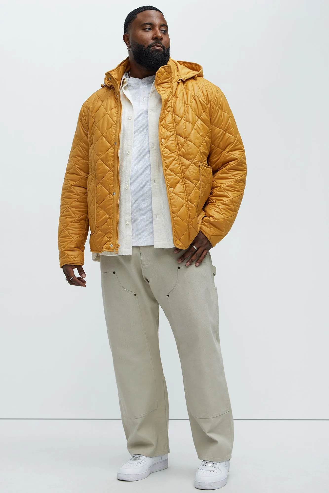 Better By Myself Quilted Jacket - Mustard