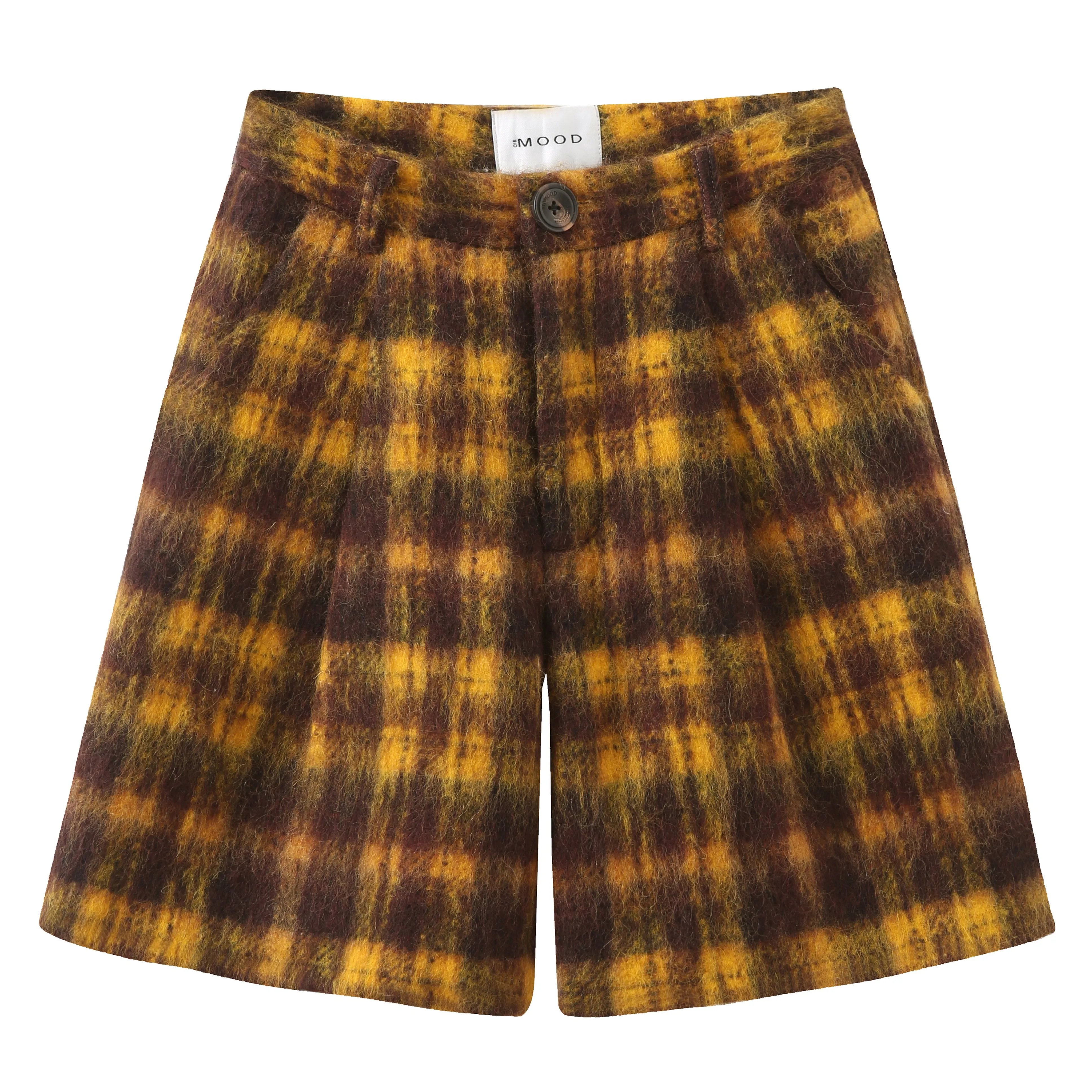 Boyfriend Mohair Shorts - Plaid