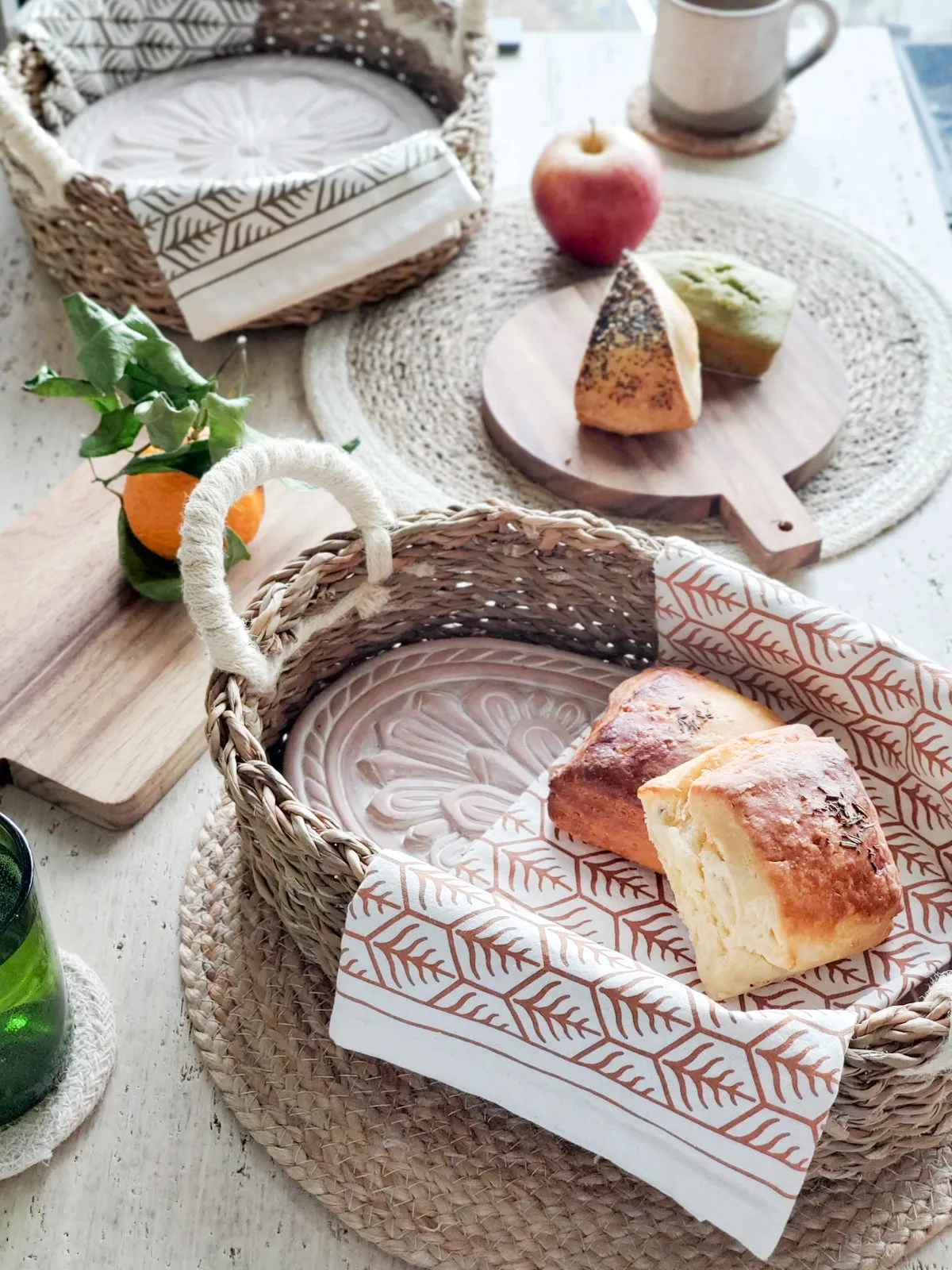 Bread Warmer & Basket | Flower