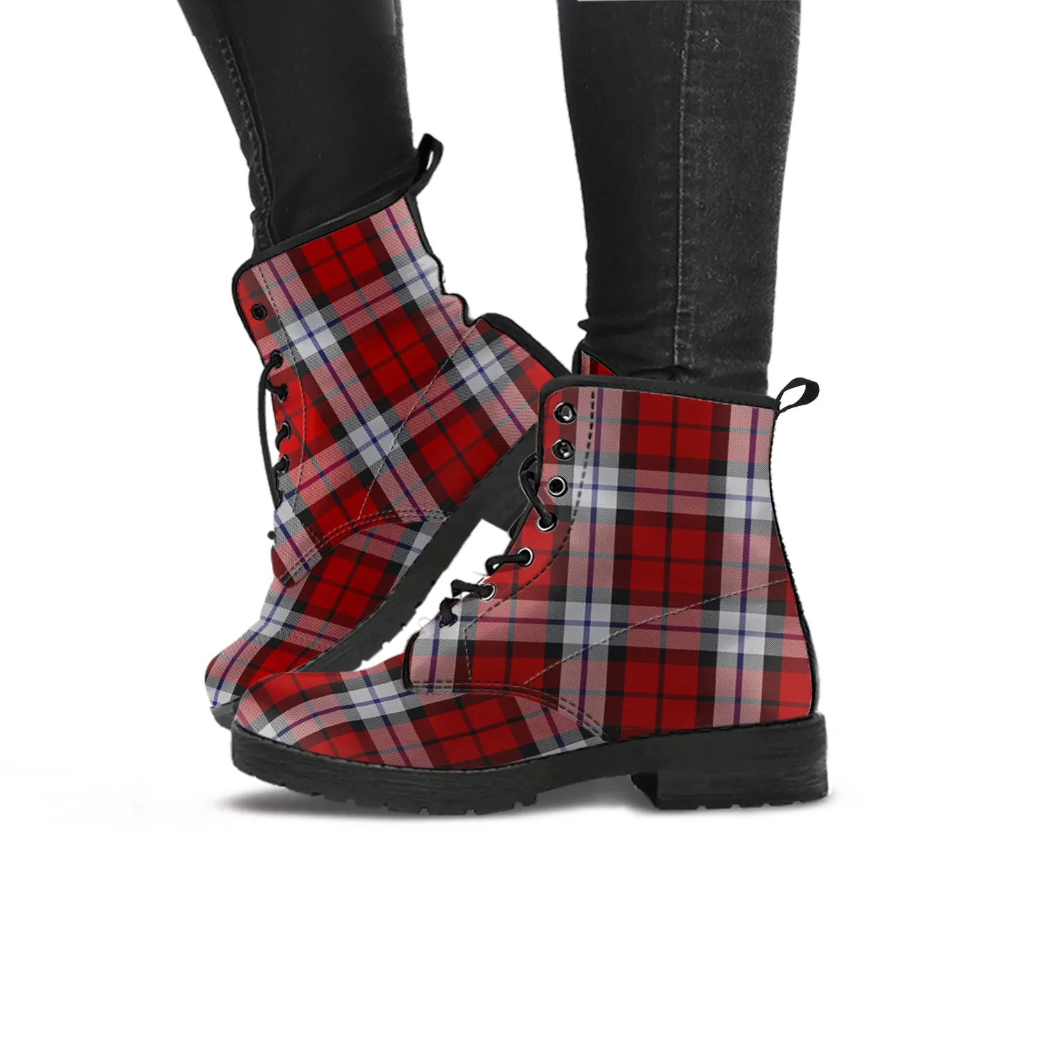 Brodie Dress Tartan Leather Boots