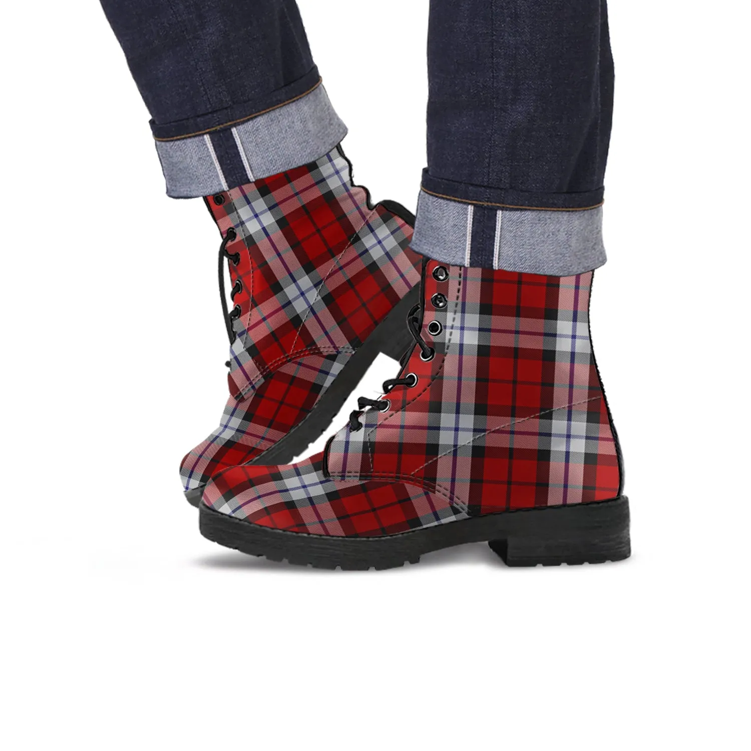 Brodie Dress Tartan Leather Boots