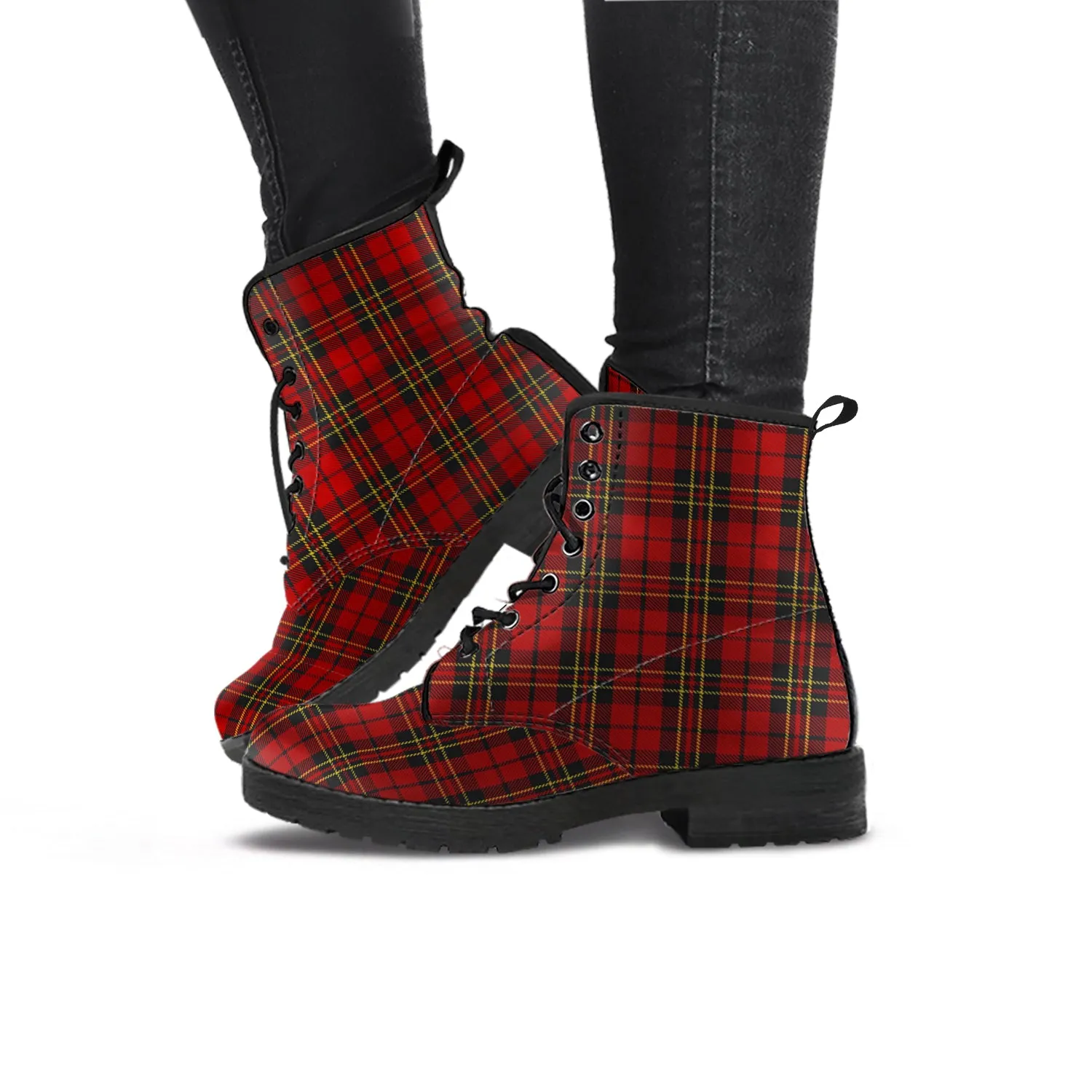 Brodie Tartan Leather Boots