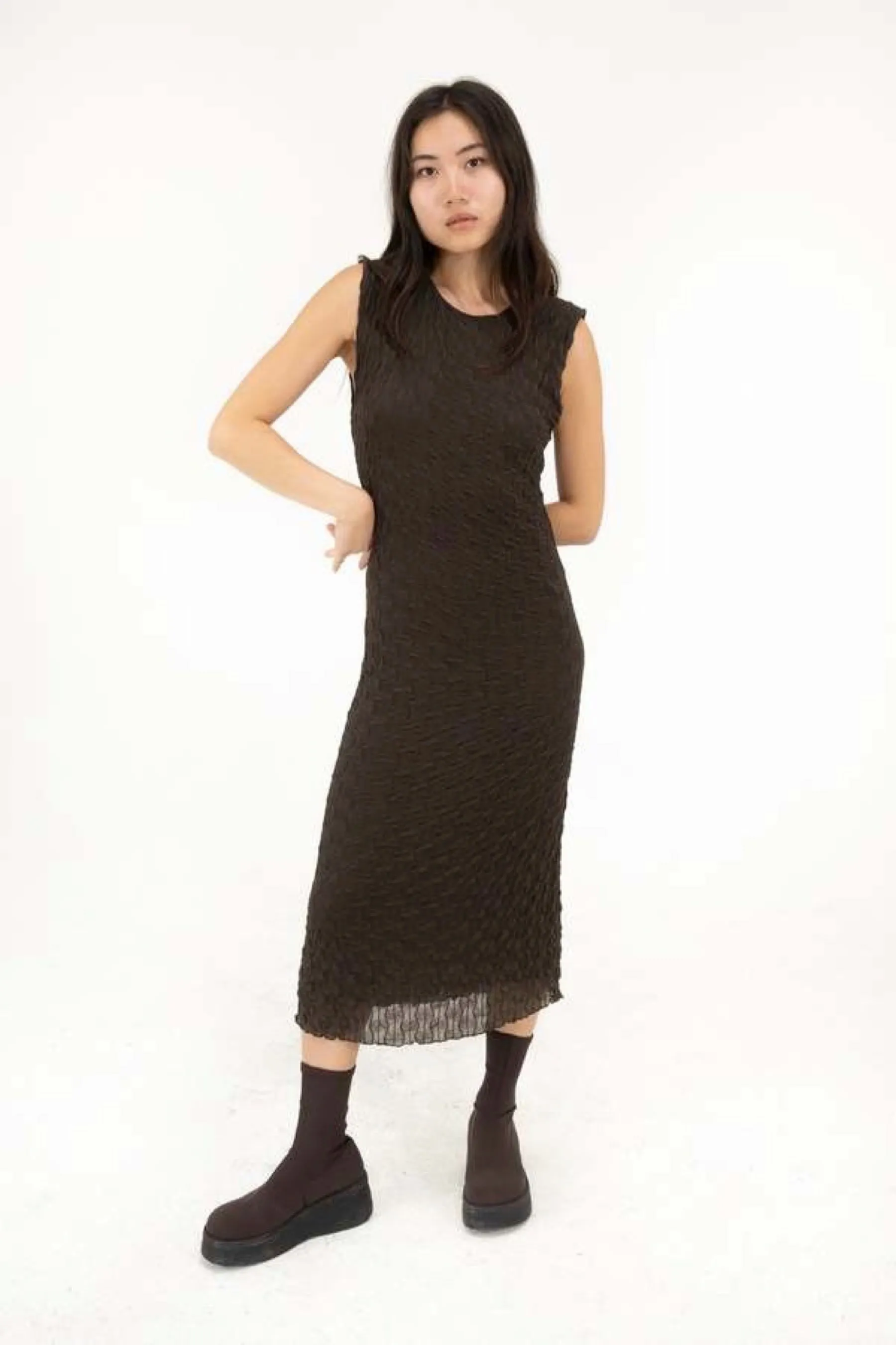 Brown Ross Midi Dress