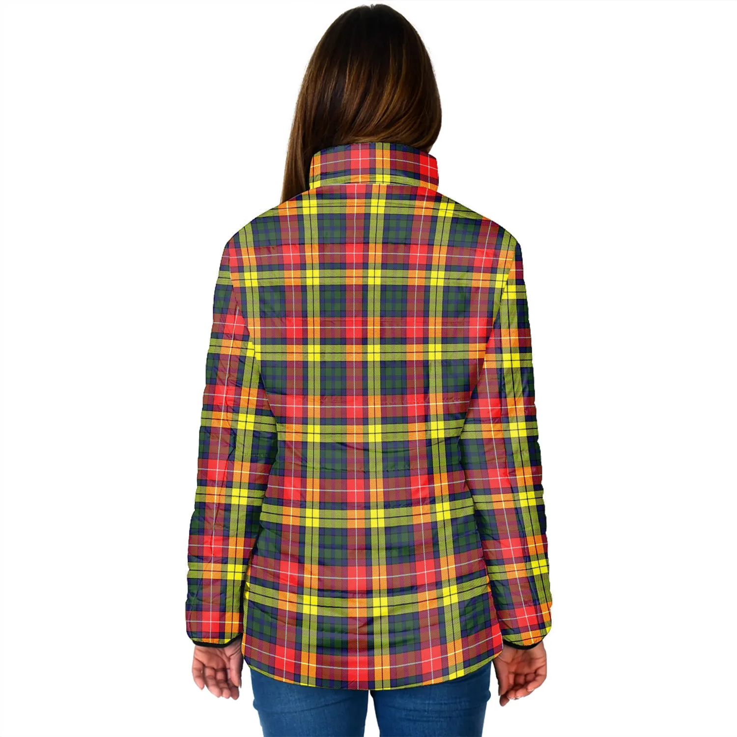 Buchanan Modern Tartan Padded Jacket with Family Crest