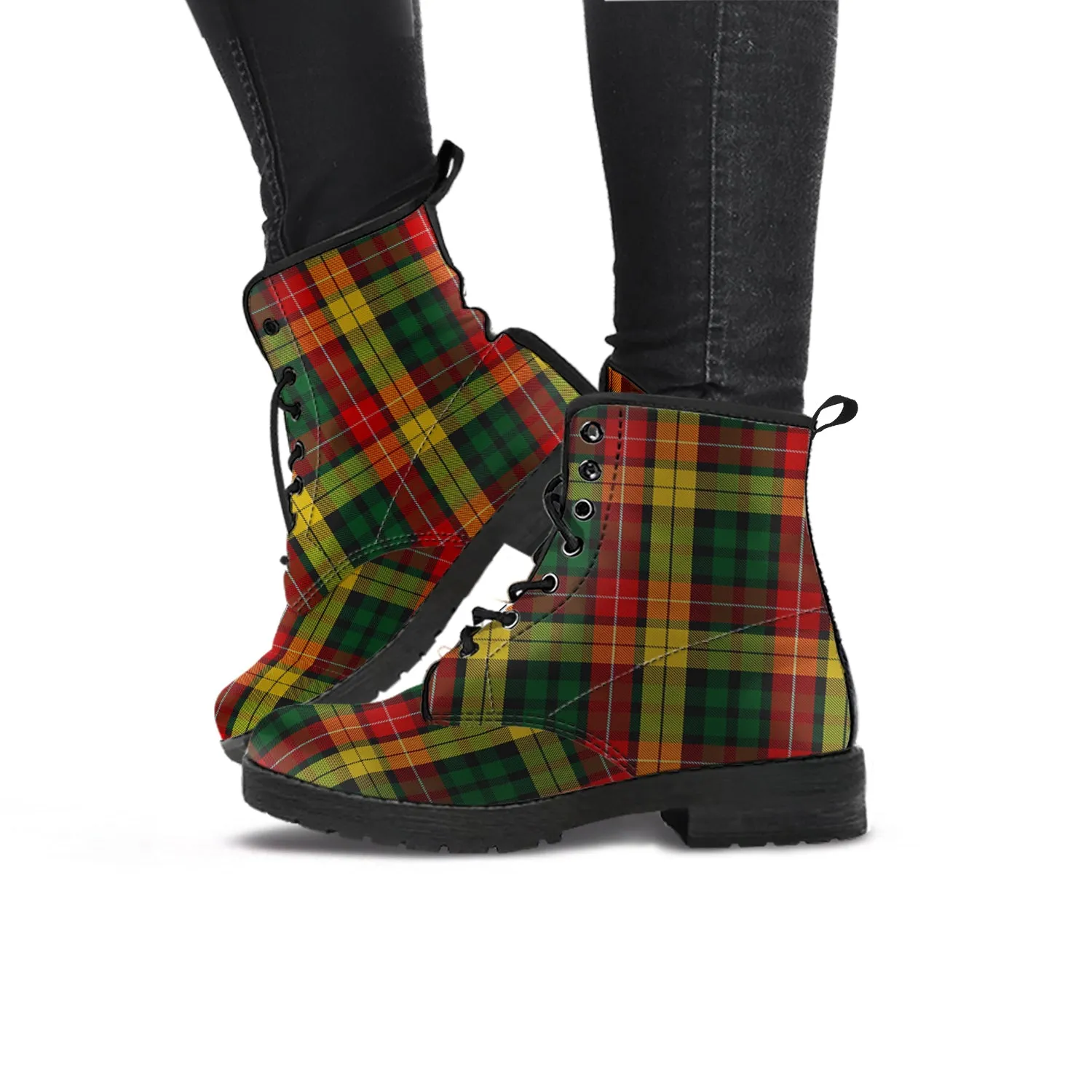 Buchanan Tartan Leather Boots