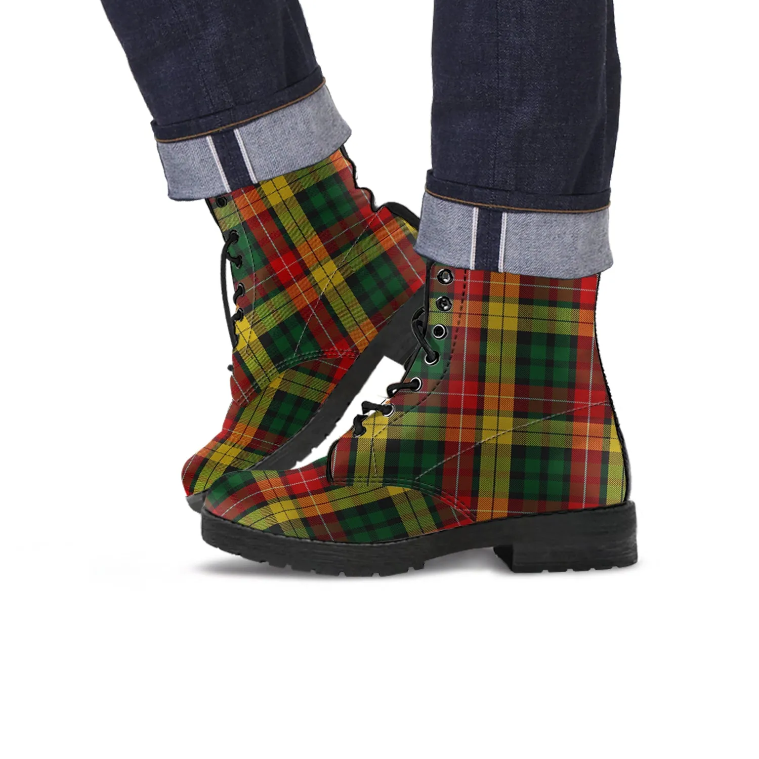 Buchanan Tartan Leather Boots