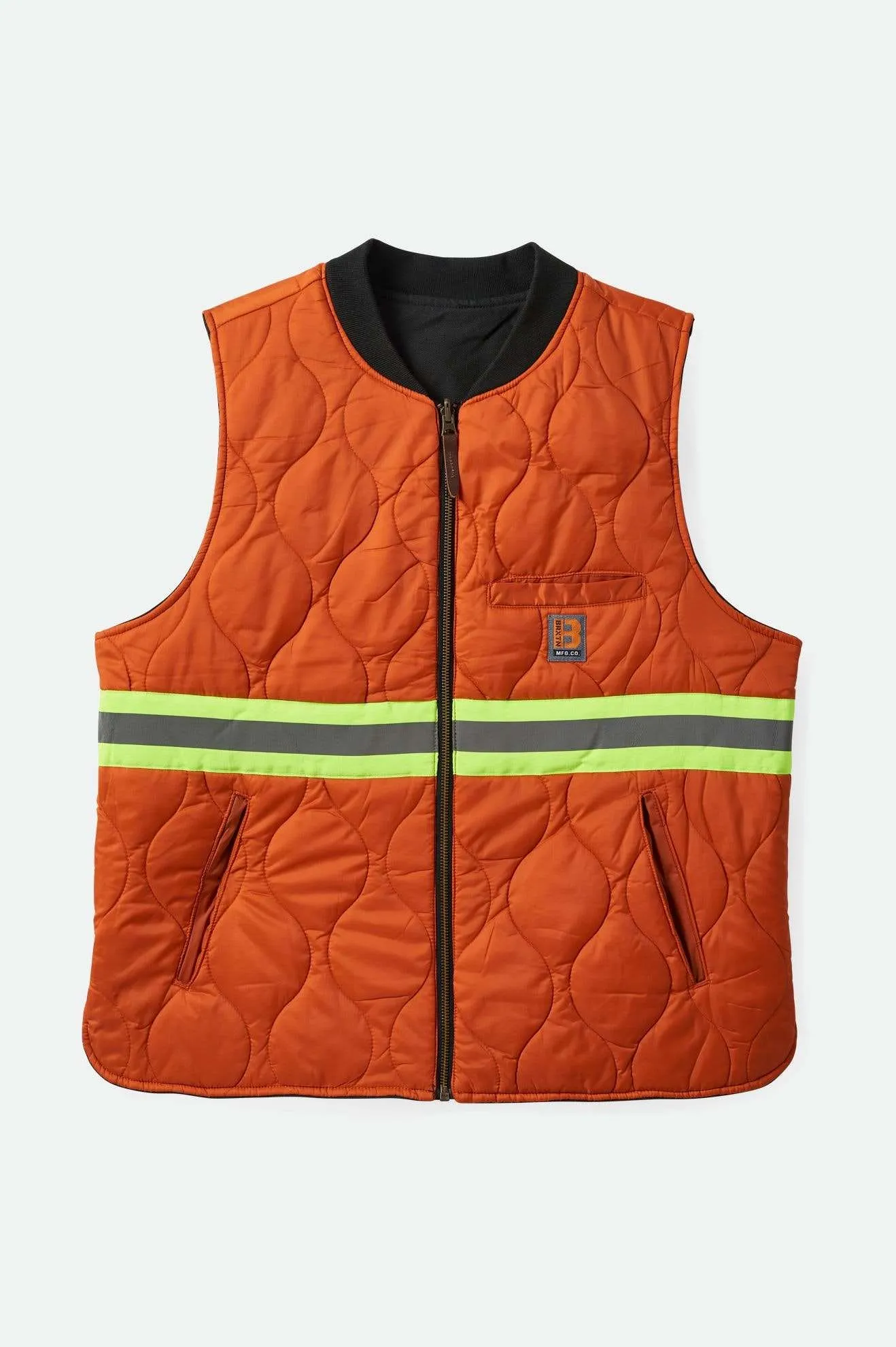 Builders Abraham Reversible Vest - Washed Black/Rust Orange