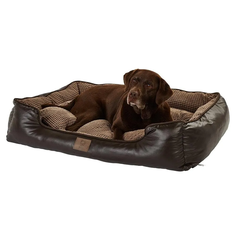 Bunty Tuscan Faux Leather Dog Bed