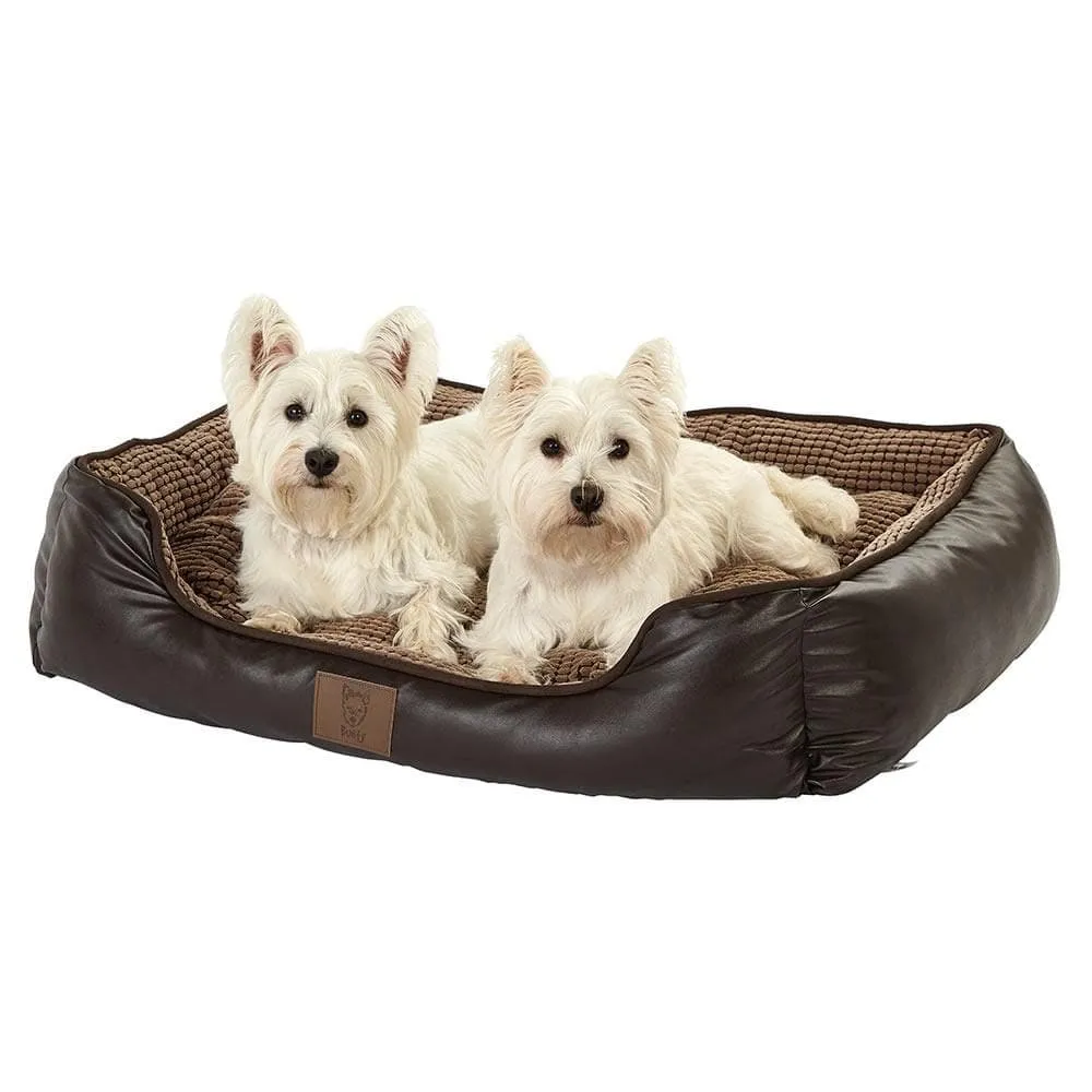 Bunty Tuscan Faux Leather Dog Bed