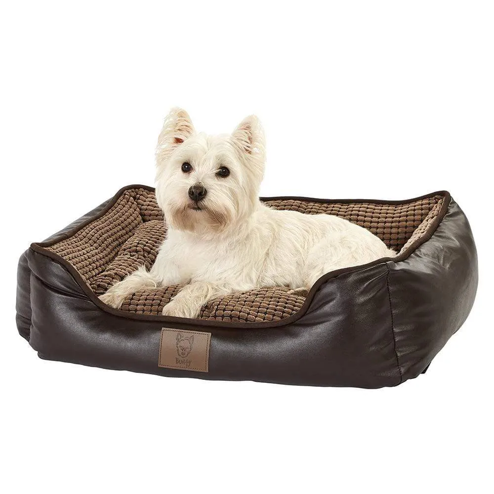 Bunty Tuscan Faux Leather Dog Bed