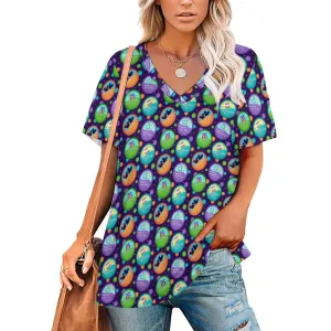 Button Collector Women's V-Neck T-Shirt