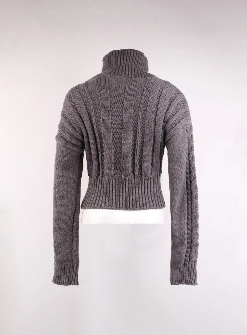 Cable Knit Crop Sweater OJ426