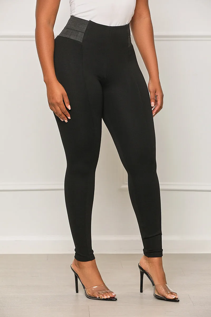 Call It Even High Waisted Pants (Black)- FINAL SALE