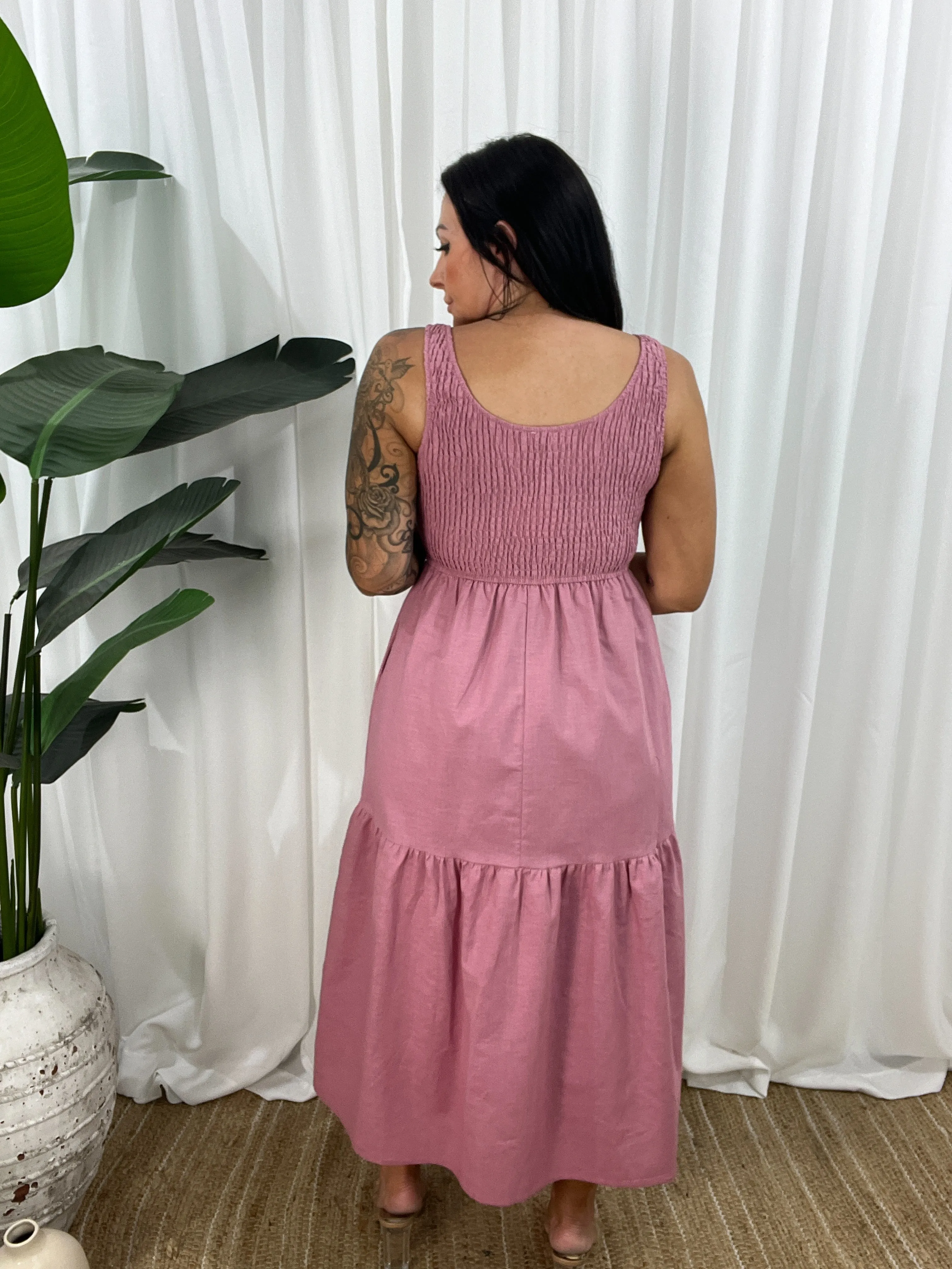 Callen Dress - Antique Rose