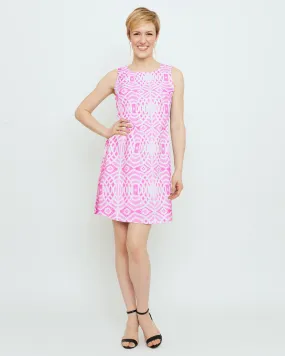 Capri Sheath Dress in Magenta Lattice Lace