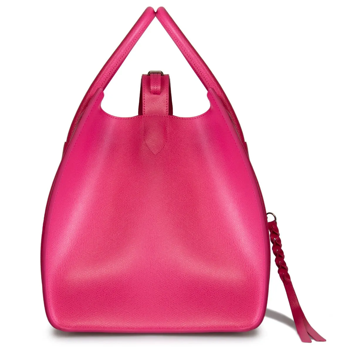 Celine Medium Luggage Phantom Bag In Fuchsia Baby Grained Calfskin Leather