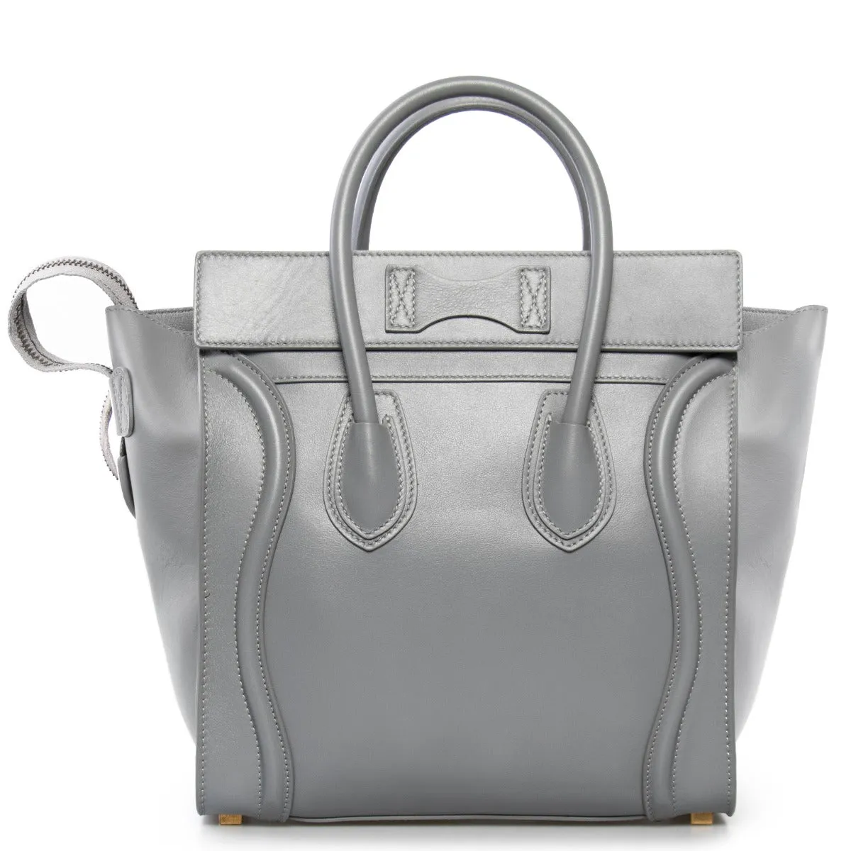 Celine Micro Luggage Handbag | Smooth gray Calfskin