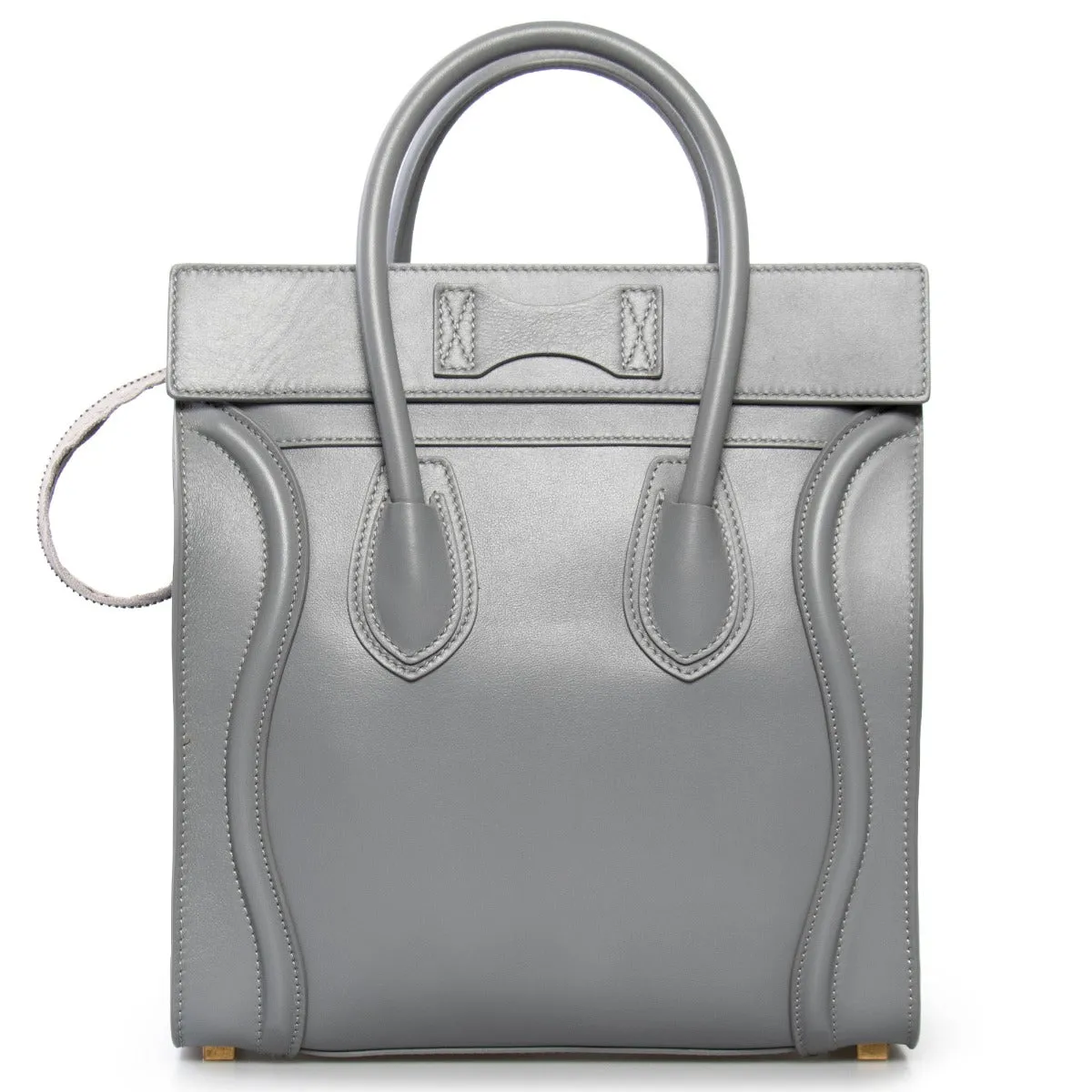 Celine Micro Luggage Handbag | Smooth gray Calfskin