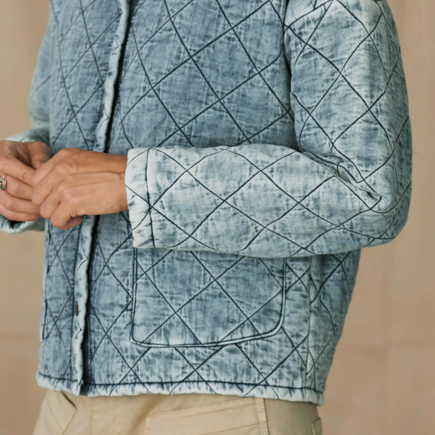 Claire Quilted Denim Jacket