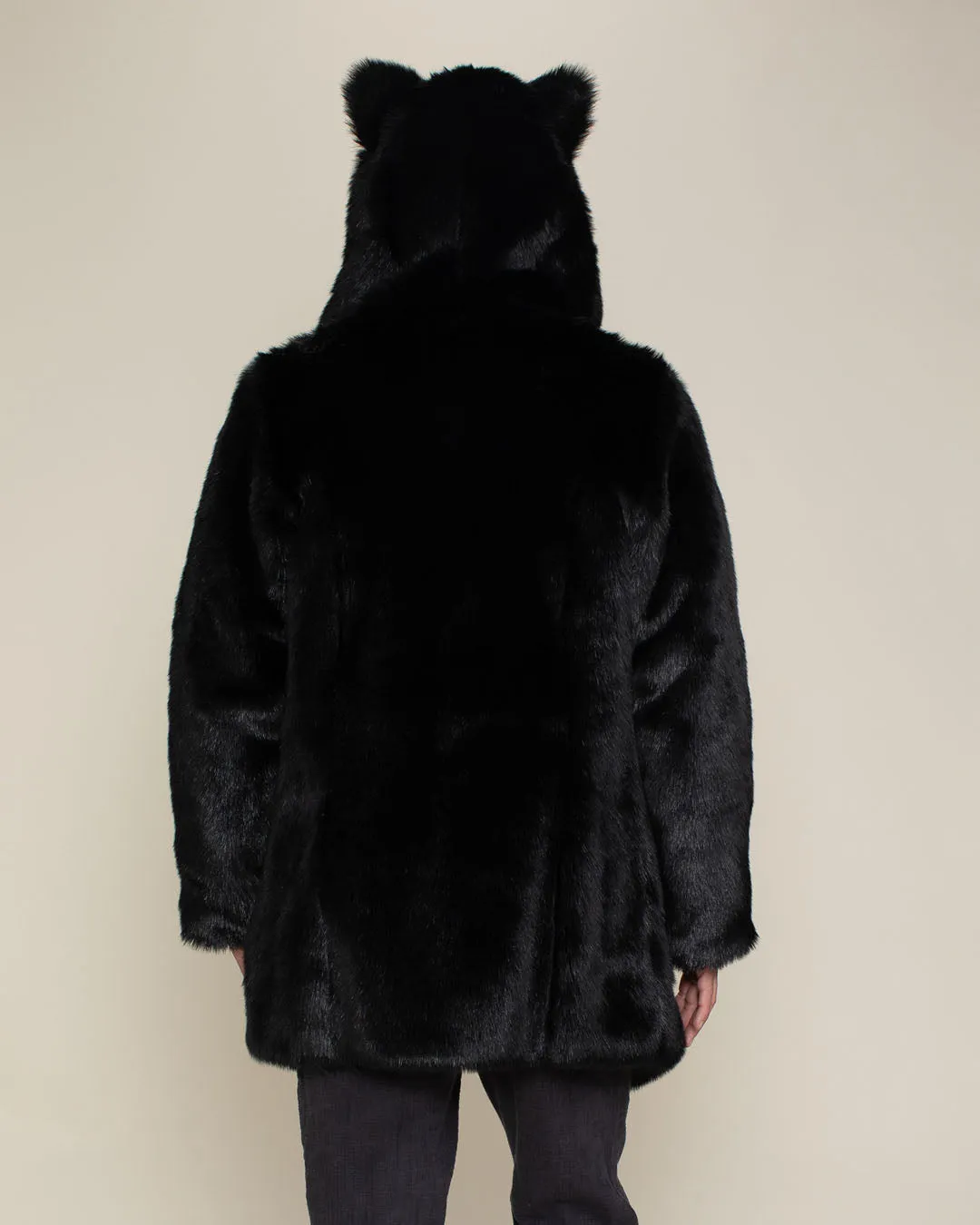 Classic Men's Faux Fur Coat | Black Panther