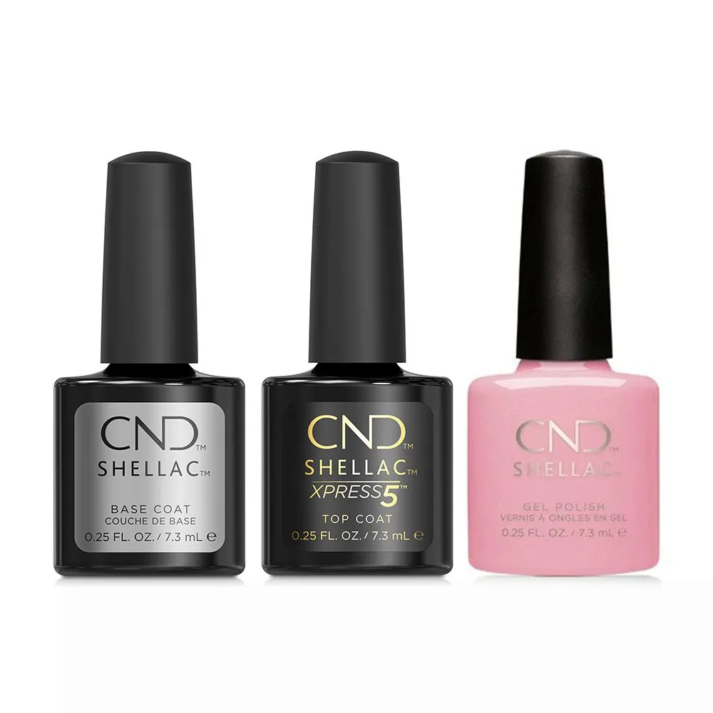 CND - Shellac Xpress5 Combo - Base, Top & Blush Teddy (0.25 oz)