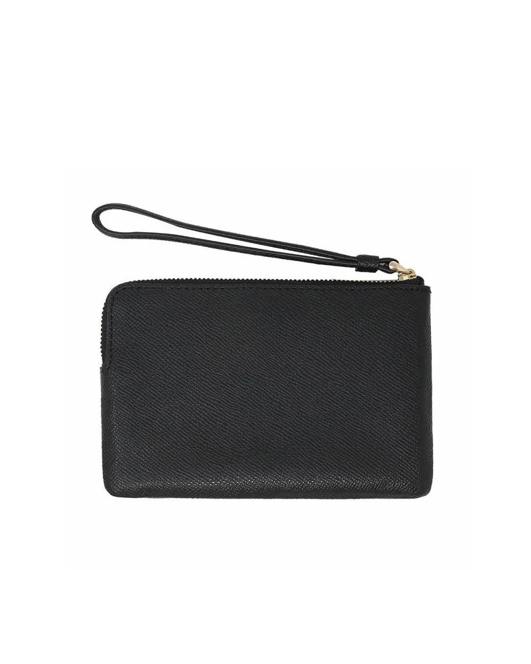 Coach Women's Black Corner Zip Wristlet