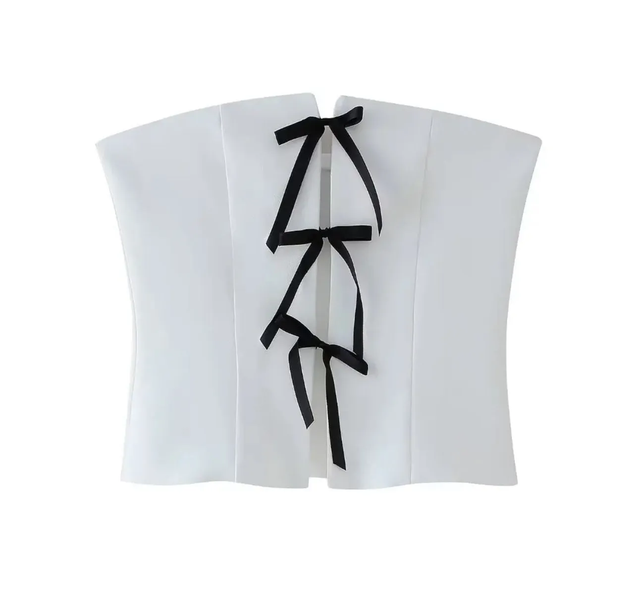 Cute coquette crop top white and black