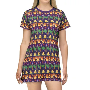 Disney Tangled Rapunzel Magical Hair Character Line T-Shirt Dress