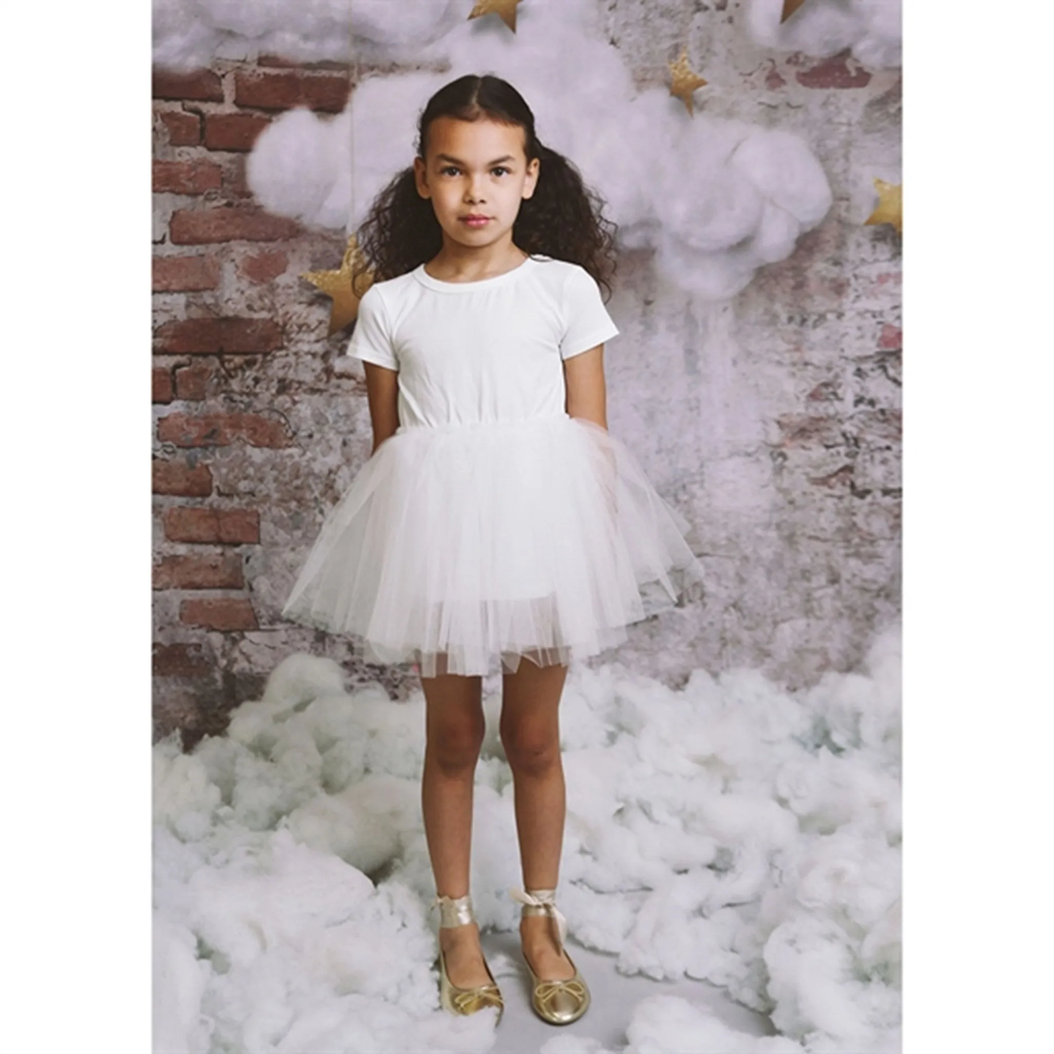 Dolly by Le Petit Tom Tutully T-Shirt Tutu Dress White