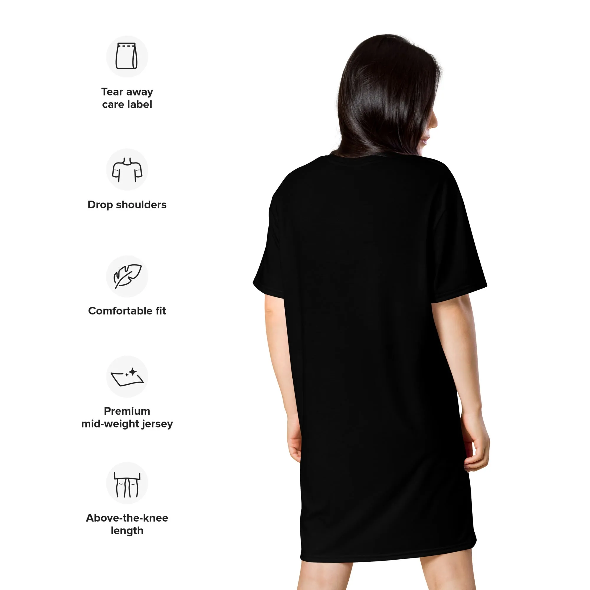 Double Bubble Tee Dress - Witchy Alt Style T-shirt Dress Occult Fashion Alternative Goth Dark Academia Dress