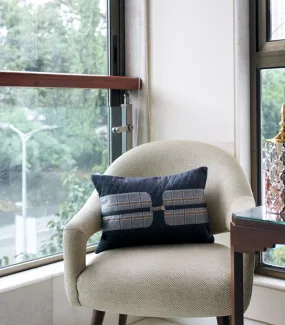 Ebony Plaid Rectangle Cushion Cover