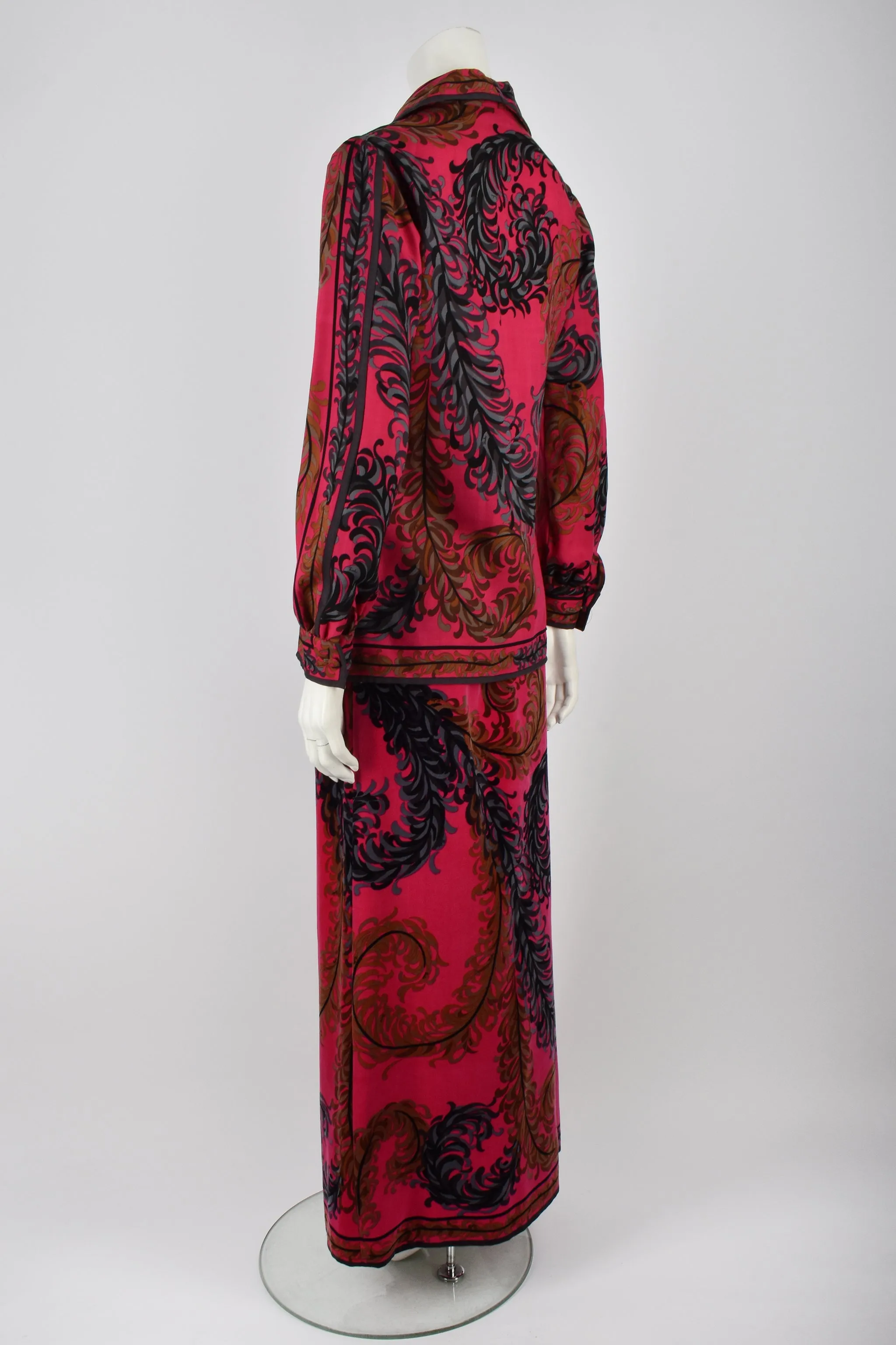 EMILIO PUCCI 70s shirt and skirt set M