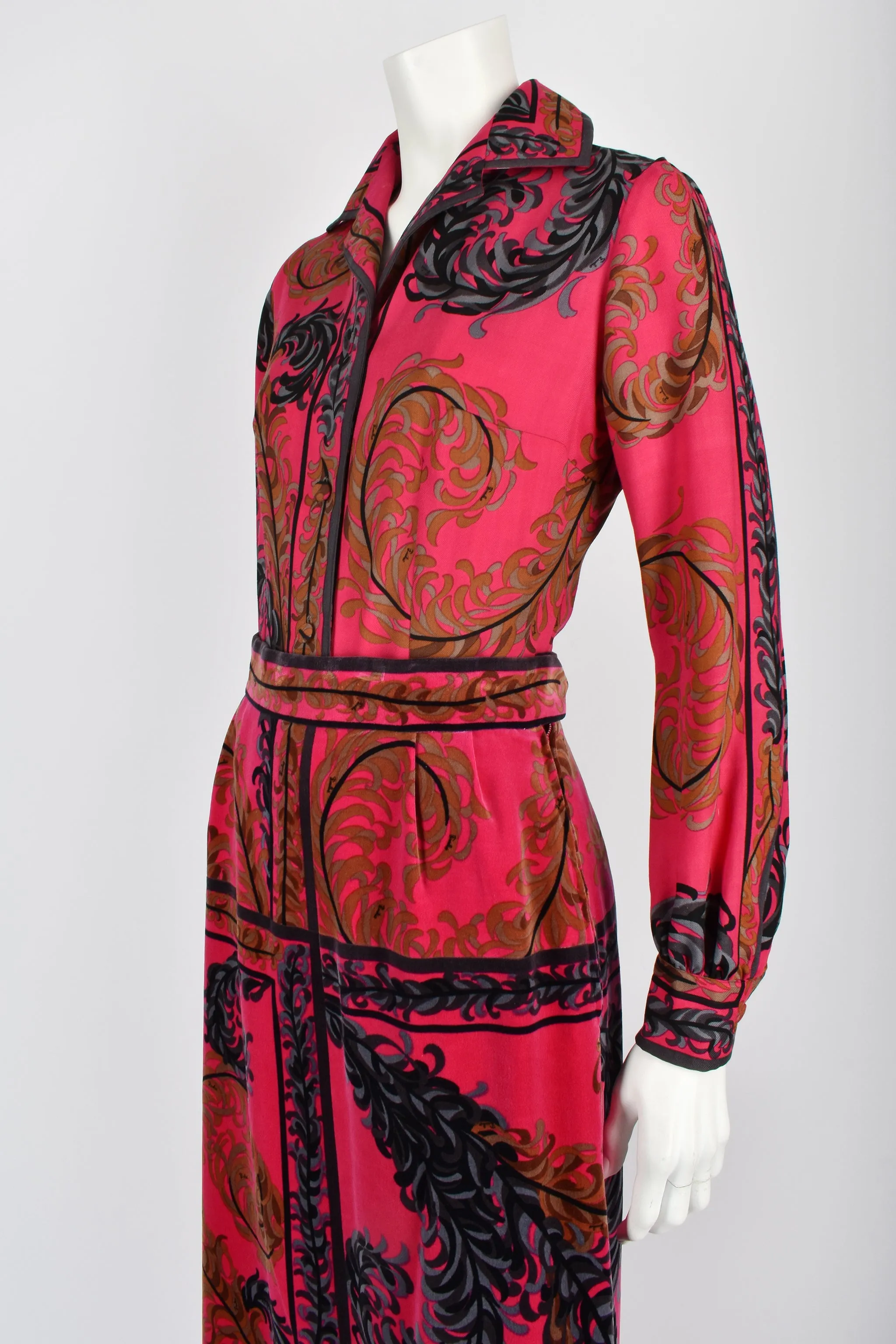 EMILIO PUCCI 70s shirt and skirt set M