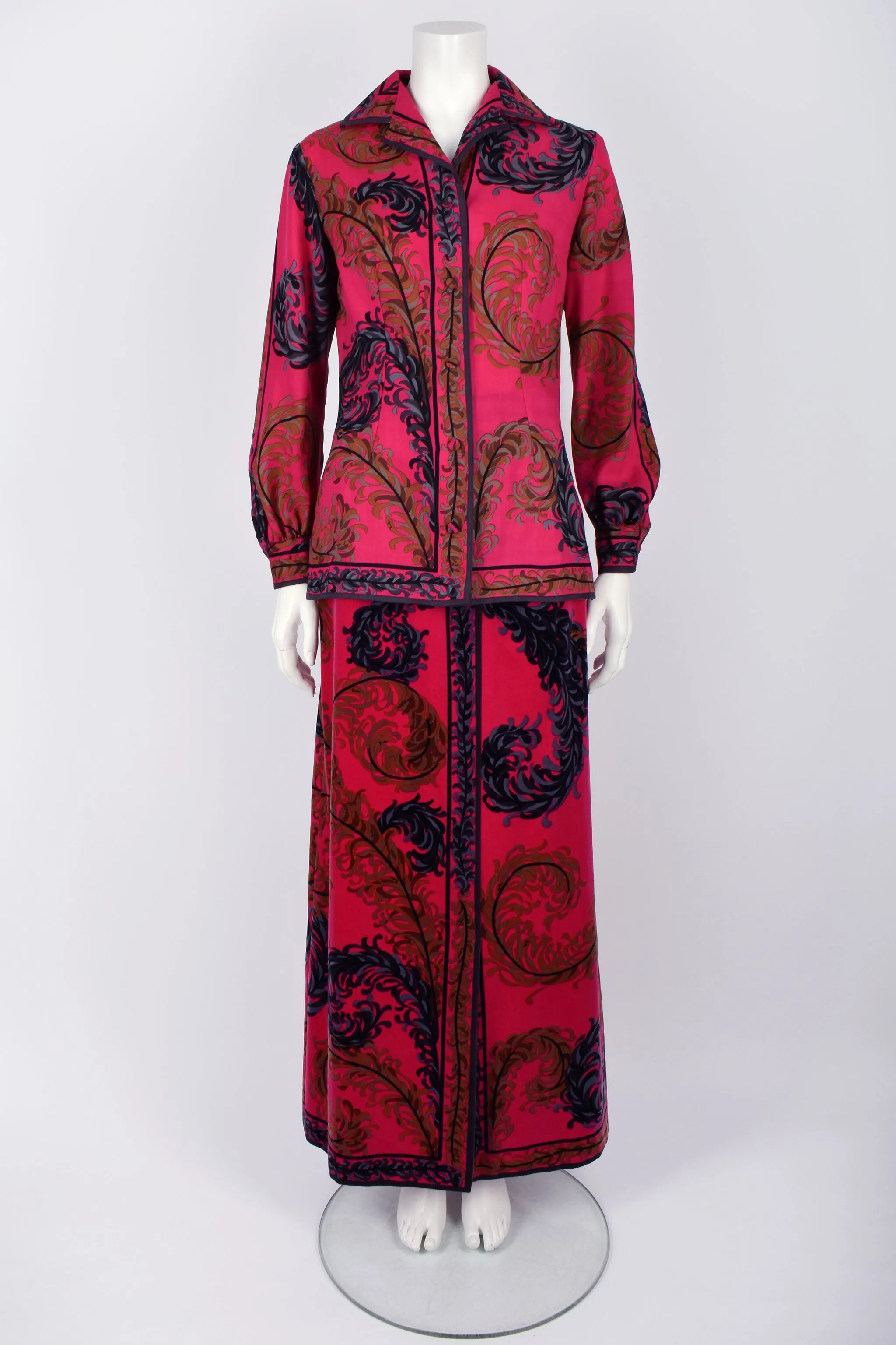 EMILIO PUCCI 70s shirt and skirt set M