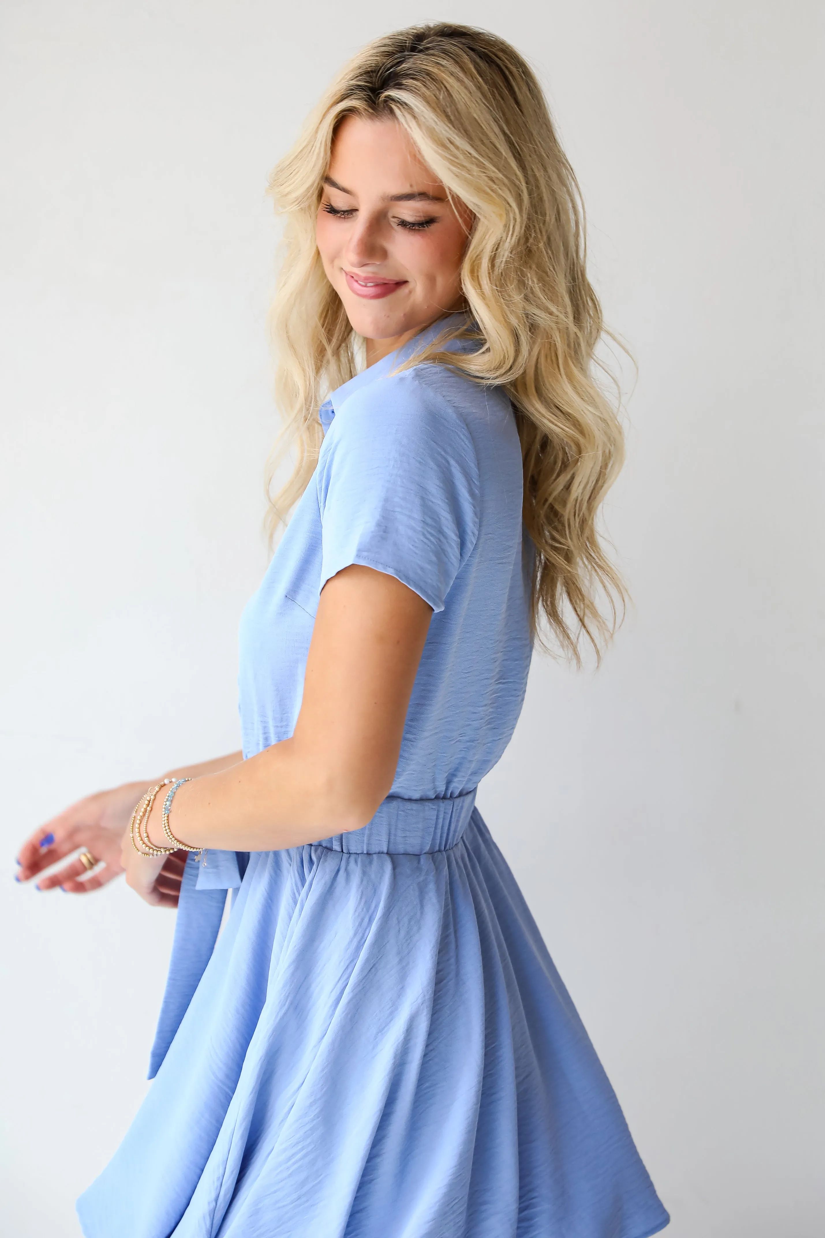 FINAL SALE - Everlasting Grace Blue Mini Dress