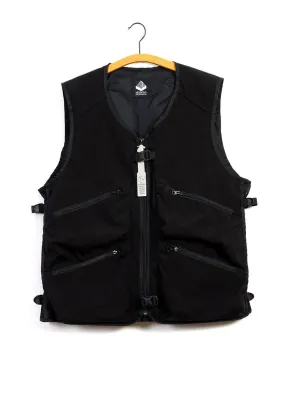 FLOWER BASKET VEST | Zipper Pockets & Bag Vest | Black