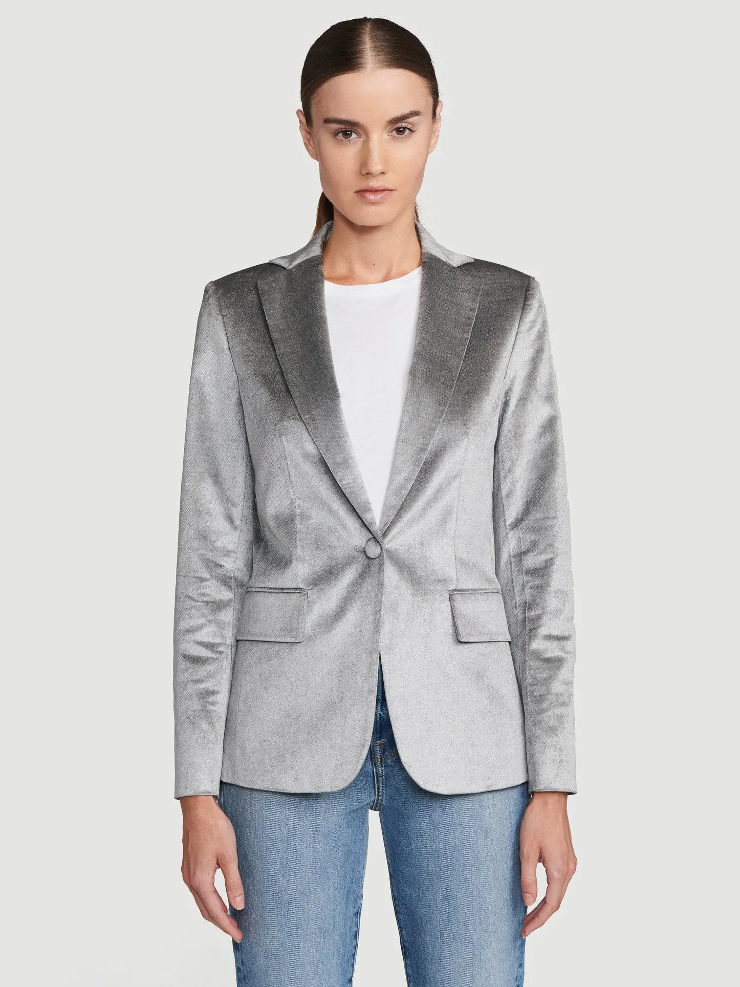 Frame - Classic Blazer in Silver